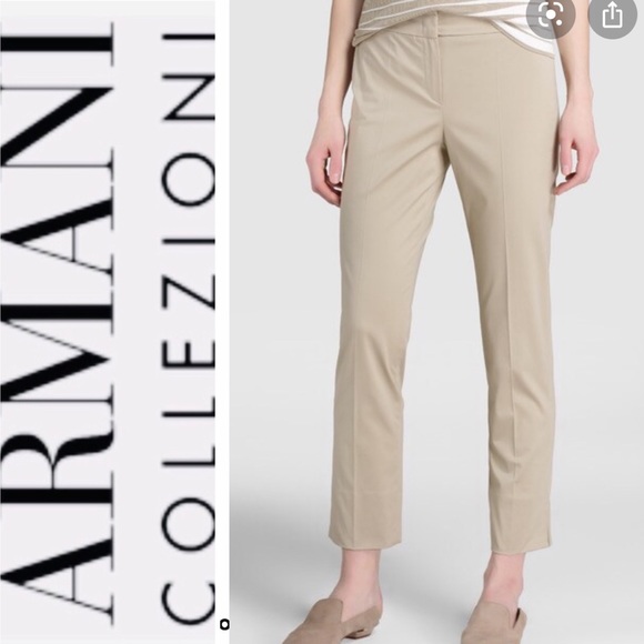 Armani Collezioni Pants - ARMANI COLLEZIONI Beige /Ten Cotton  Pants